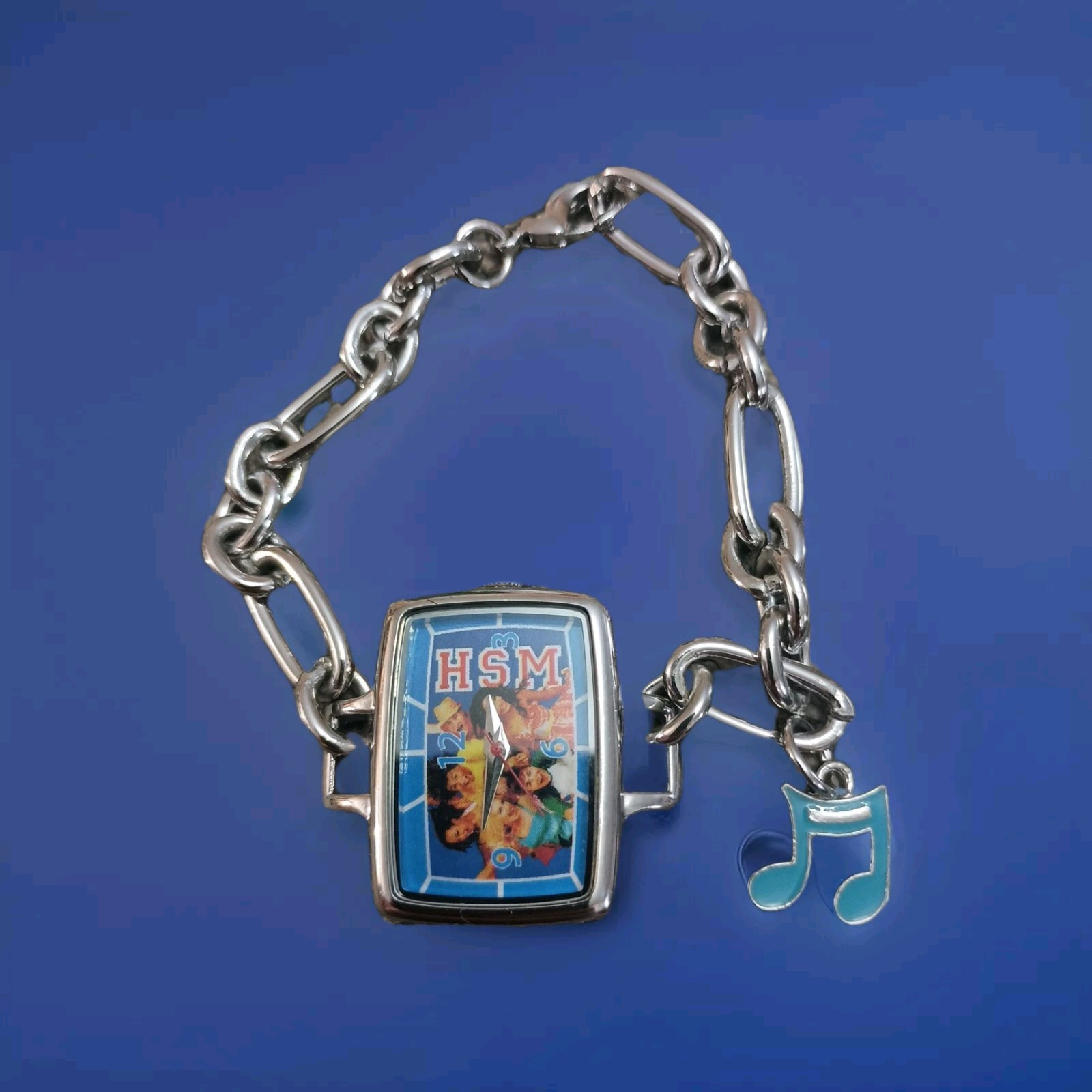 Silver Tone High School Musical Watch Bracelet With Music Note Charm RARE!! New
