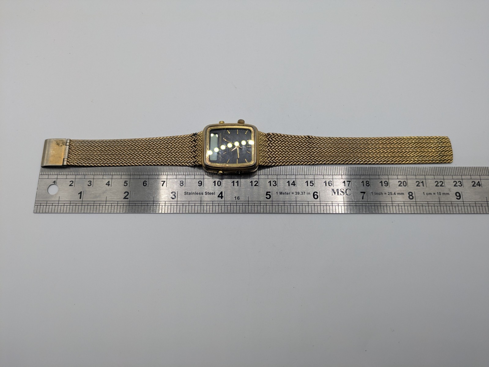 Zeon Alarm Chronograph Ana Digi Quartz Watch Working Parts Repair 31.5mm