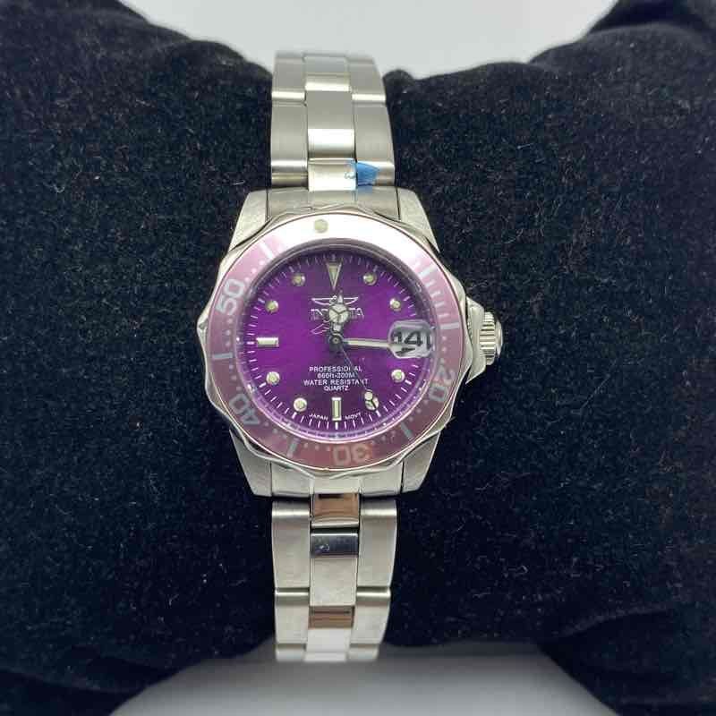 Invicta Pro Diver 11441 Women’s Quartz Watch Stainless Steel Purple Dial 24.5mm