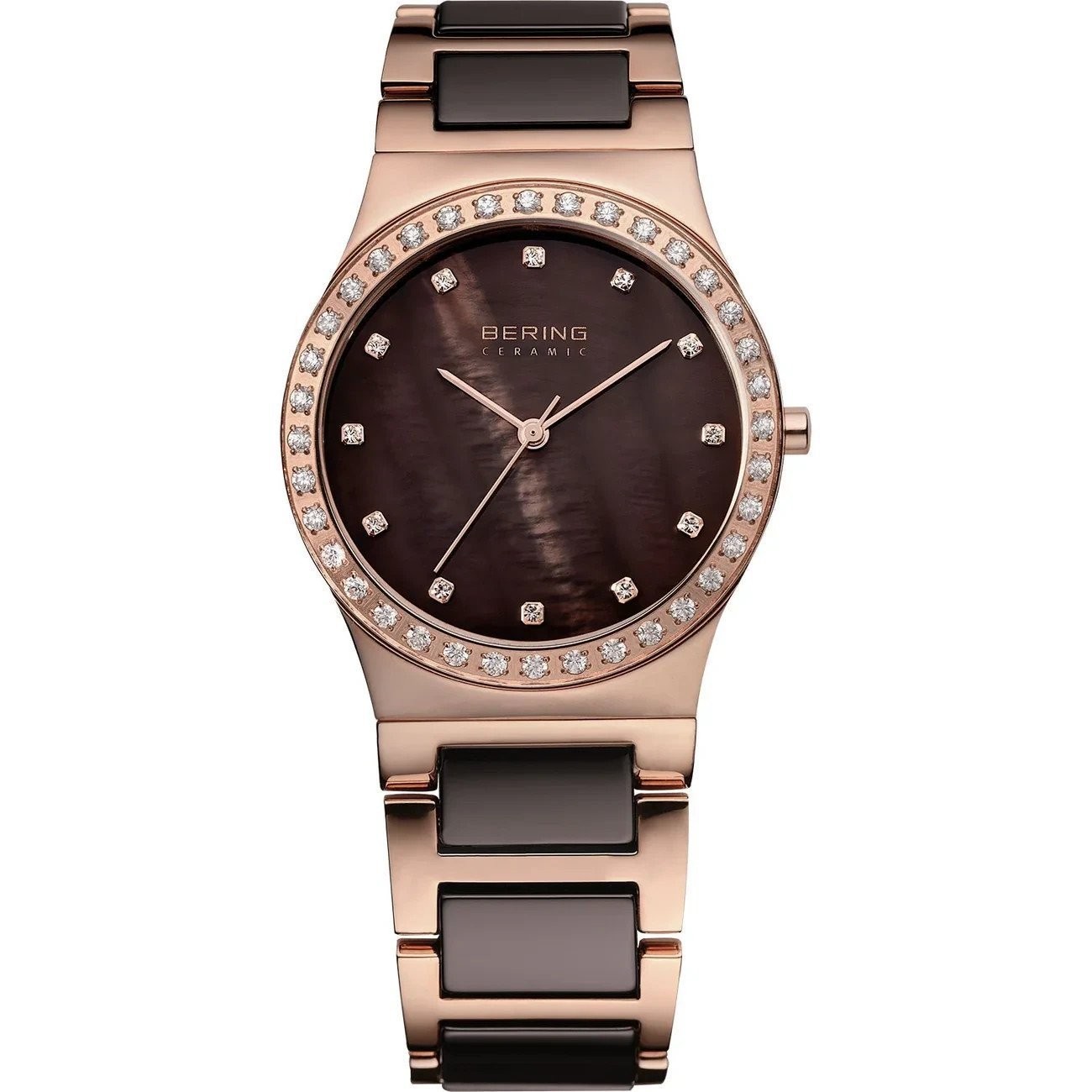 Bering Ceramic Stainless Steel Mother of Pearl Ladies Watch 32435-765