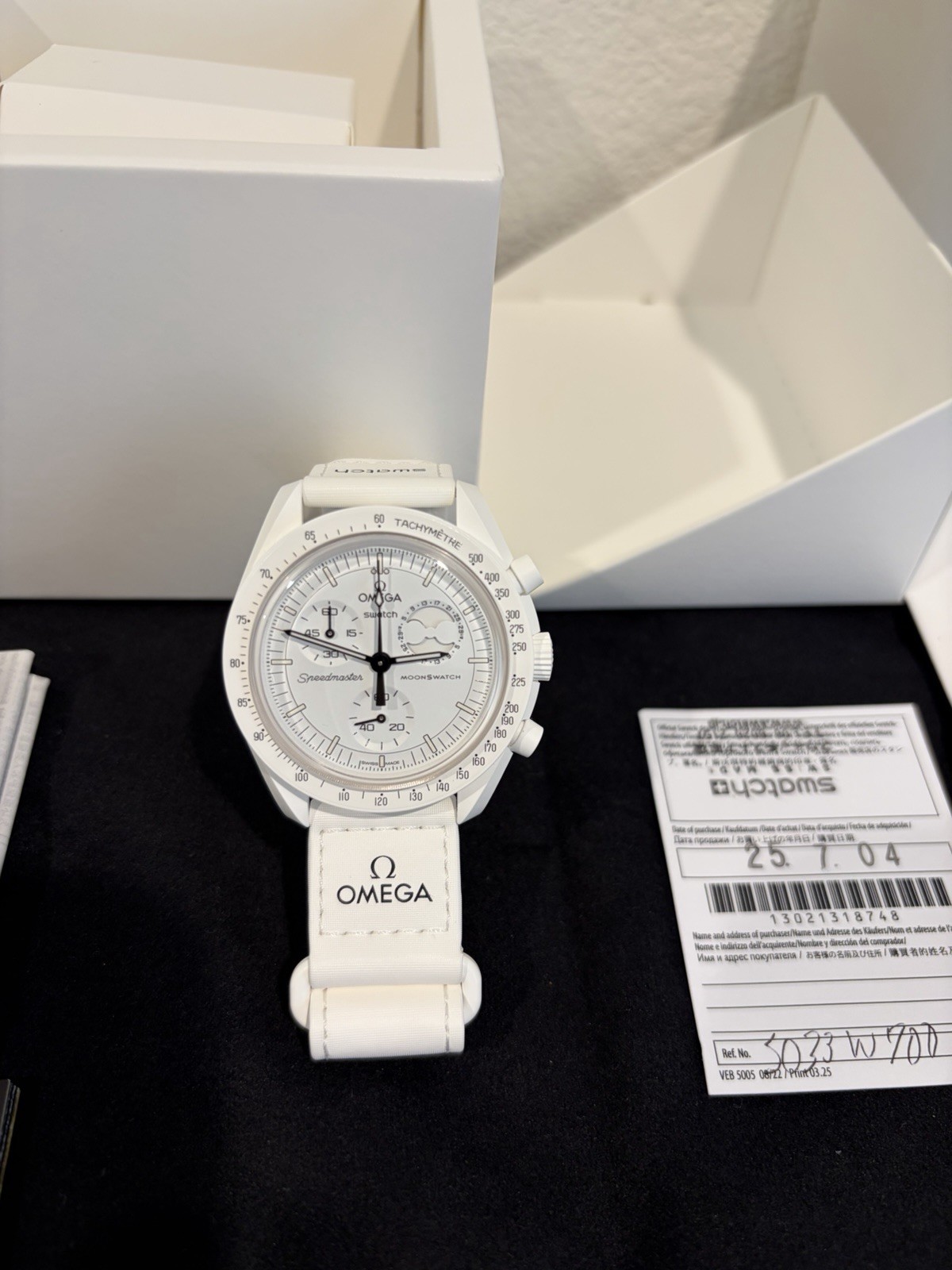 Swatch White Snoopy MoonSwatch Mission to Moonphase Full Moon | Receipt 🌝