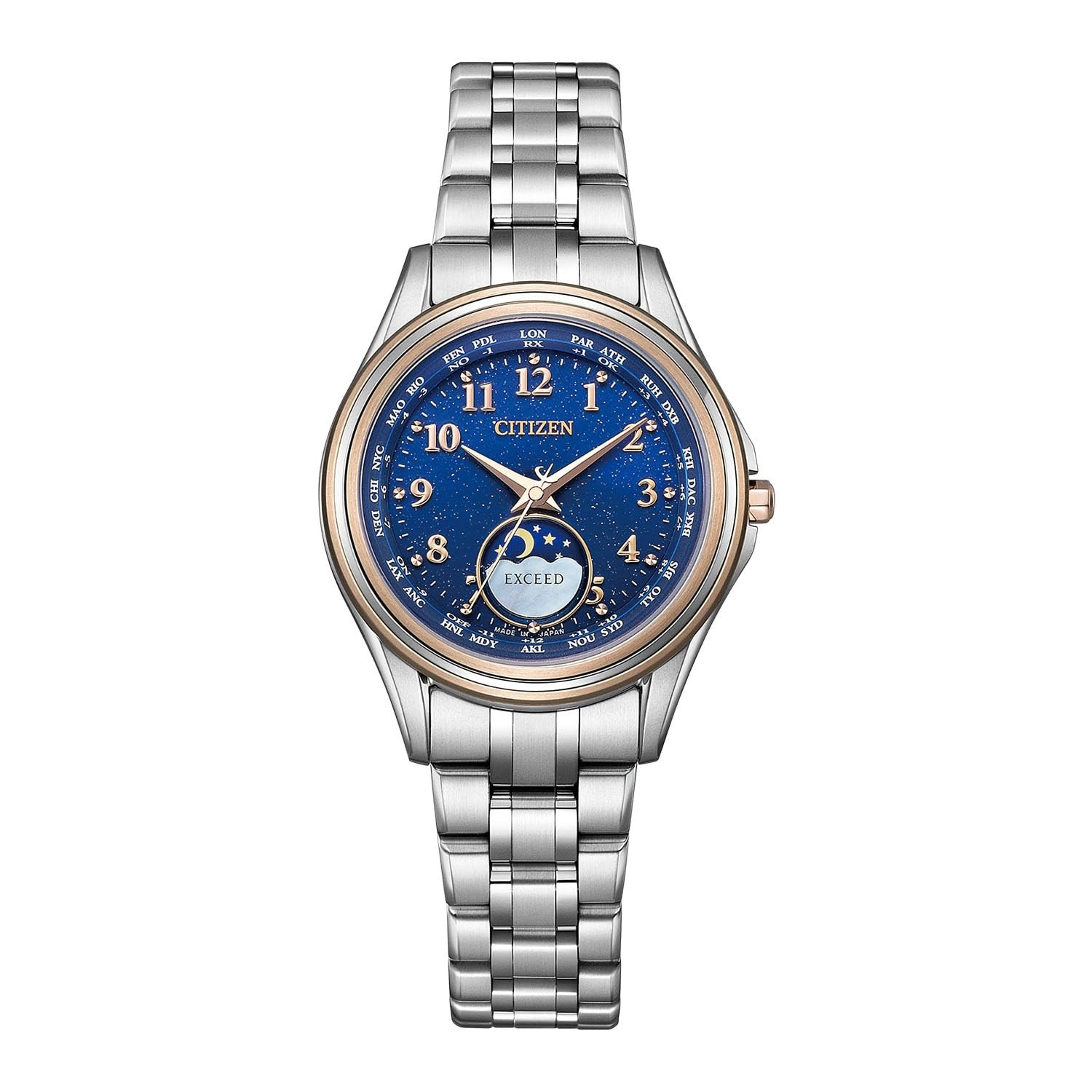 Unused CITIZEN ATTESA EE1016-66L Blue YOZORA Moon Phase Men’s Watch in Box