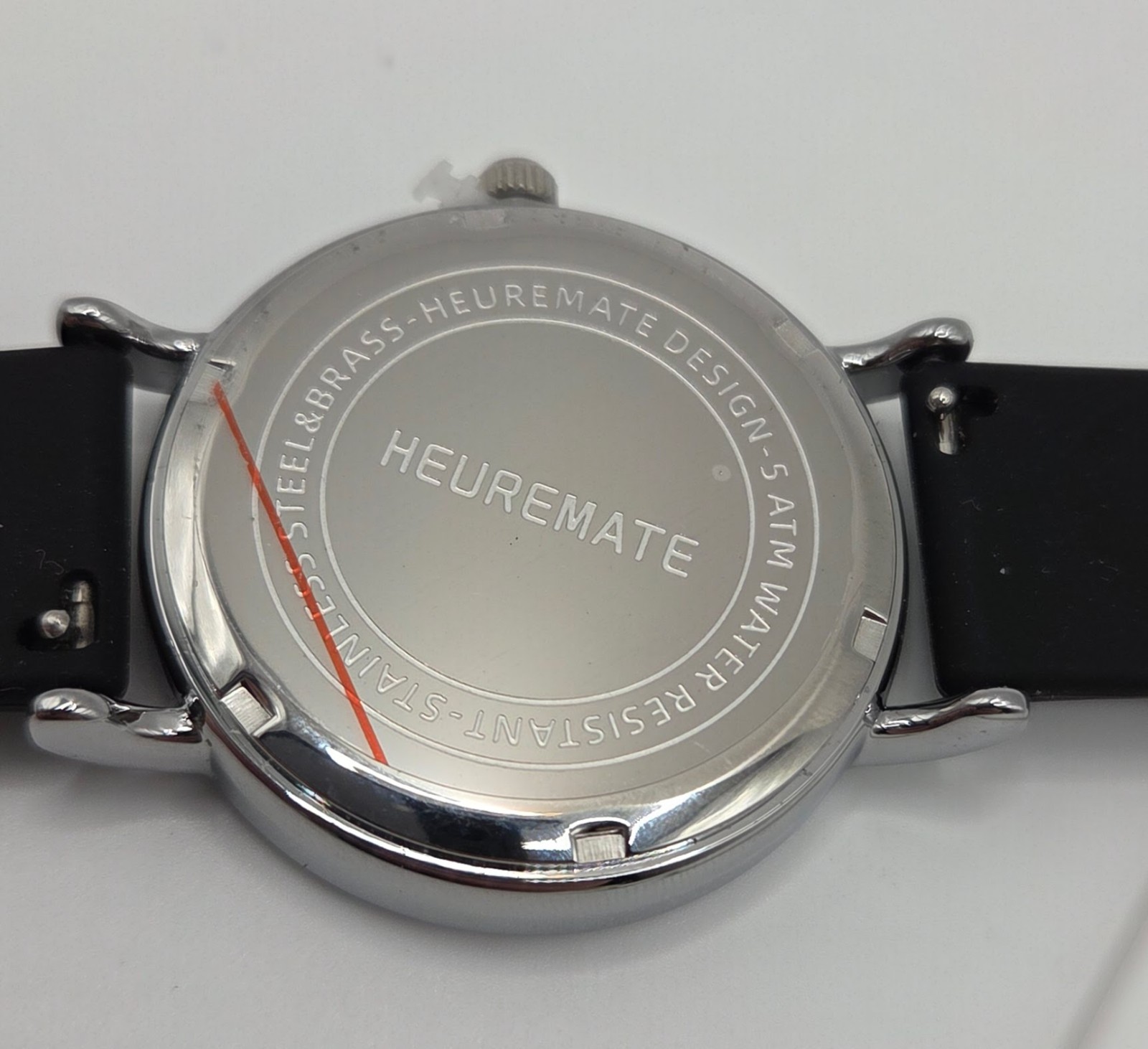 HEUREMATE Waterproof Unisex Analog Watch Luminous Easy-Read Black White Bands