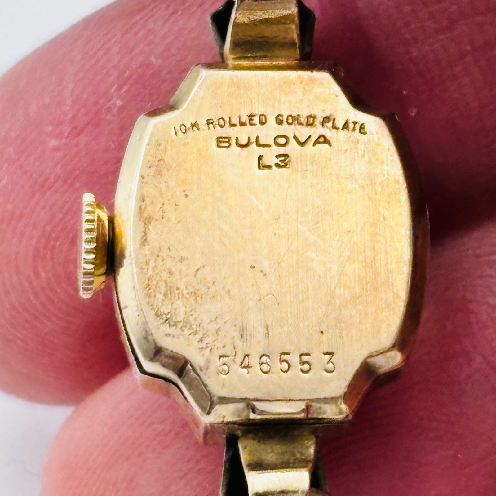 WORKS Vintage Bulova L3 10K Rolled Gold Plate Ladies Watch 1953 Expansion Band