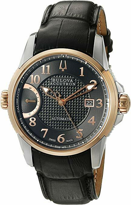 BULOVA 65B148 ACCUTRON Calibrator Automatic Men’s Watch Swiss Made Retail $1650