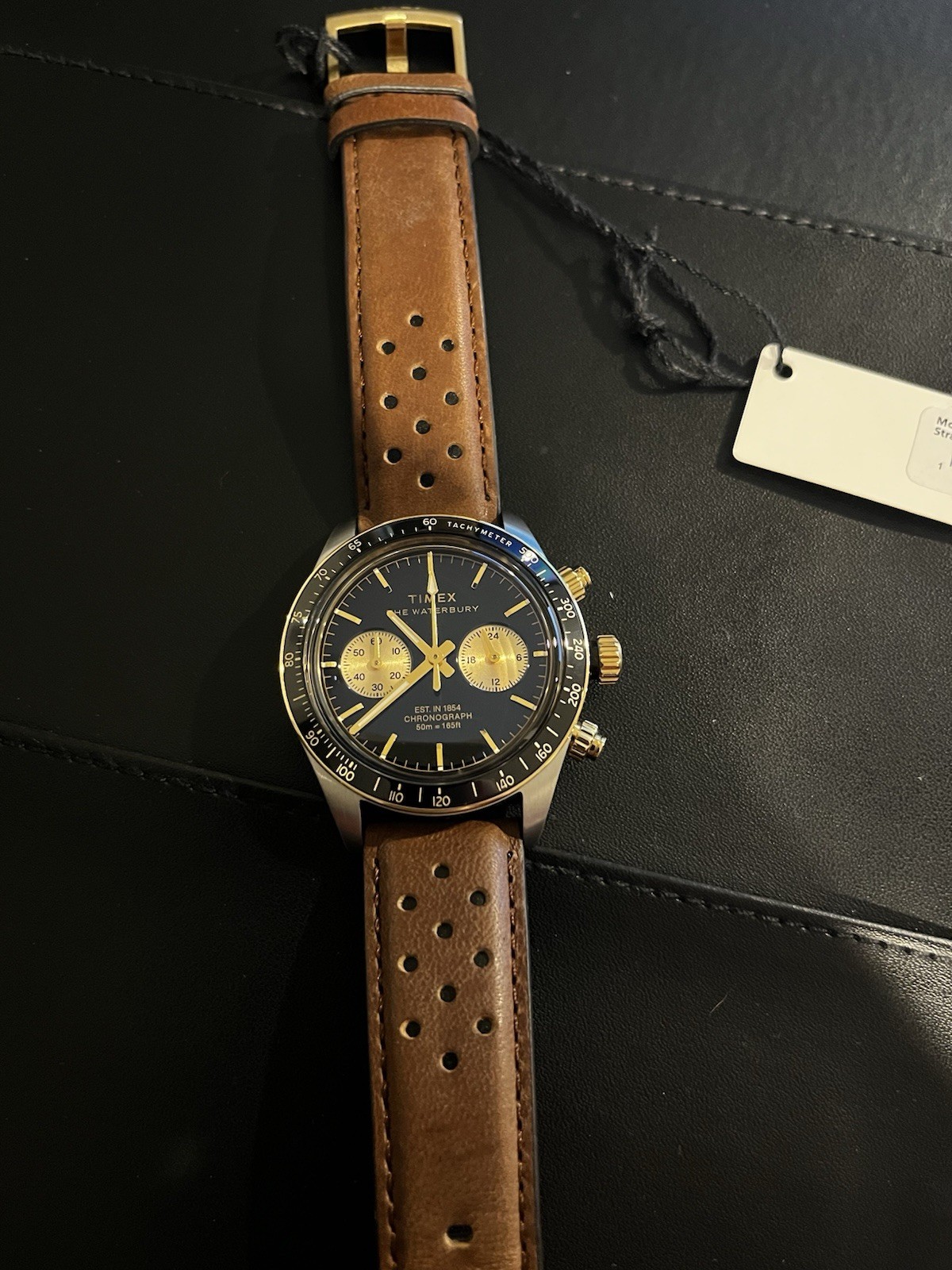 Timex Mens Waterbury Heritage Chronograph 39mm Watch Brown/Black TW2Y24100VQ