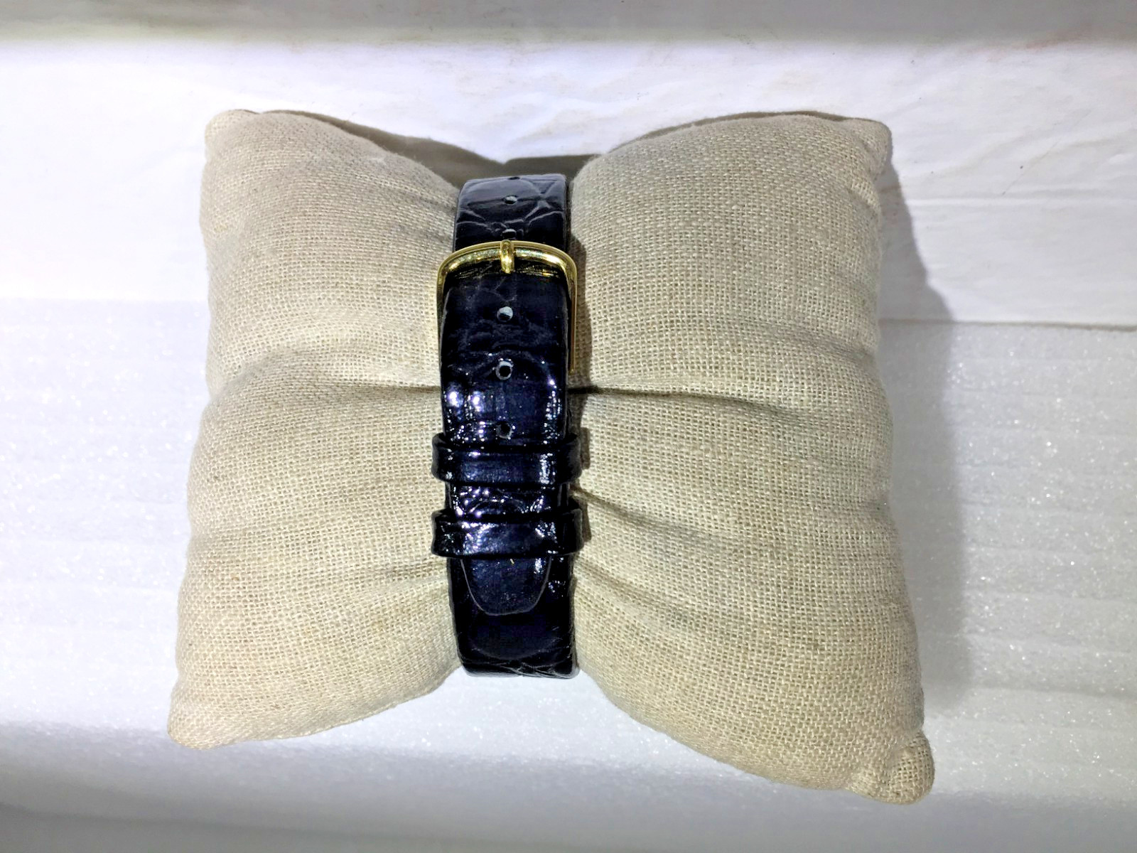 Vintage Jules Jurgensen Diamond Tank Genuine Leather Men’s Dress Watch Working!