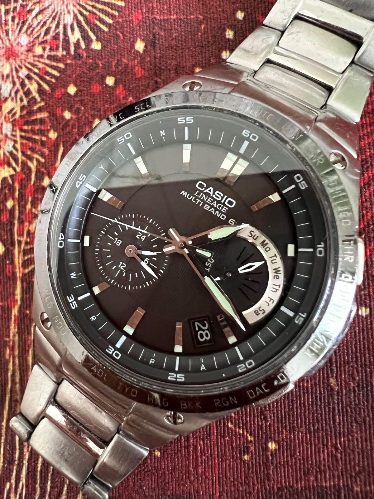 Casio Lineage World Time Radio Solar Watch 5073 From JAPAN