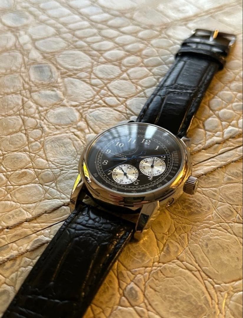 Automatic Chronograph Leather Strap 22mm Lug Width From Japan