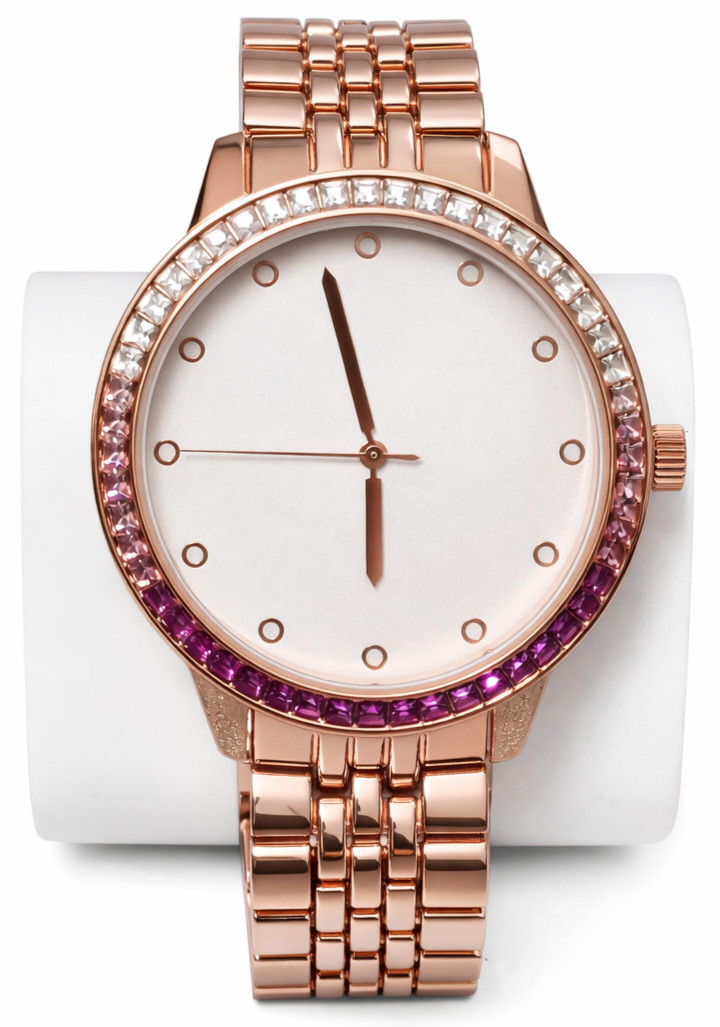 INC International Concepts Women’s Rose Gold Watch Crystal Bezel New Open Box
