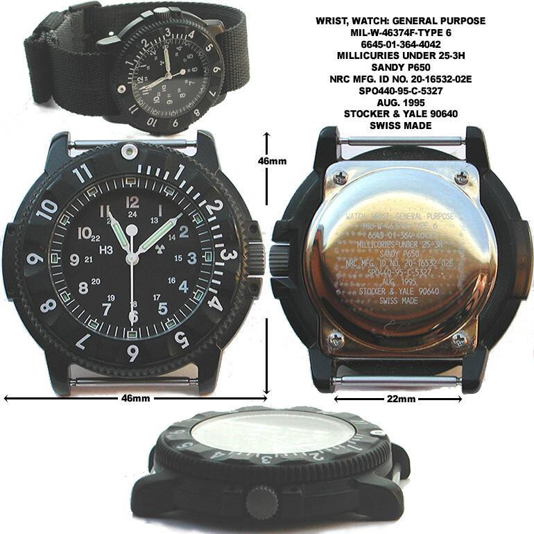 MWC P656 PVD Automatic Tactical Pilot Watch with GTLS Tritium & Sapphire Crystal