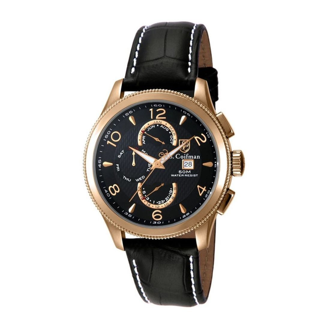 S. Coifman Heritage Men’s Black Dial Quartz Watch SC0111