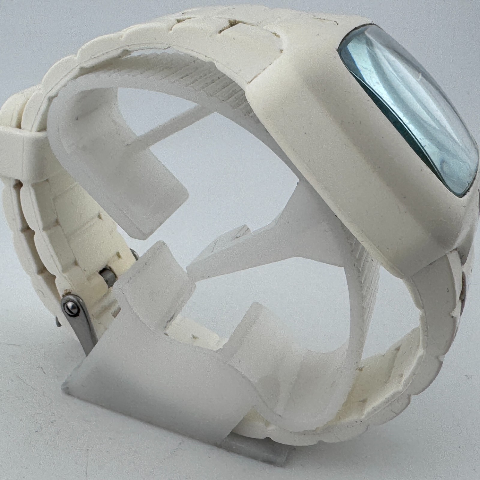 Nixon Quartz Watch Rubber Player Men 100m White Barrel Japan Analog New Battery
