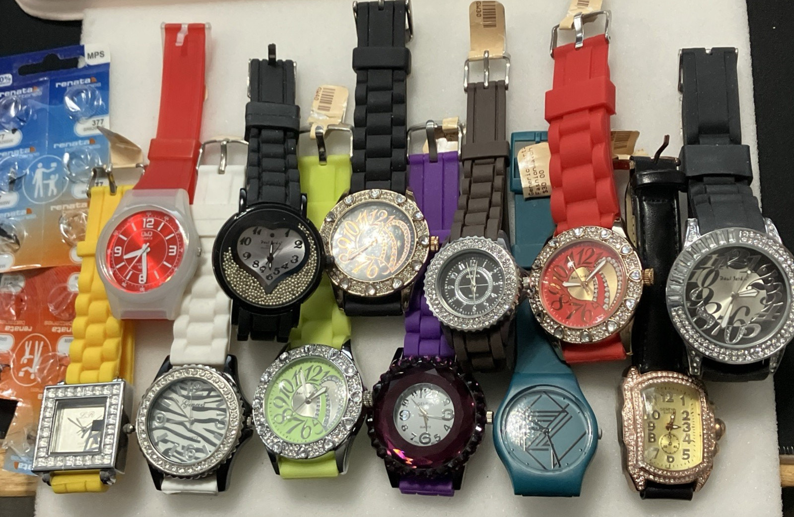 Mixed Lot 12 Watches New Battery Installed ALL WORKING Old-Stock Inventory Sale