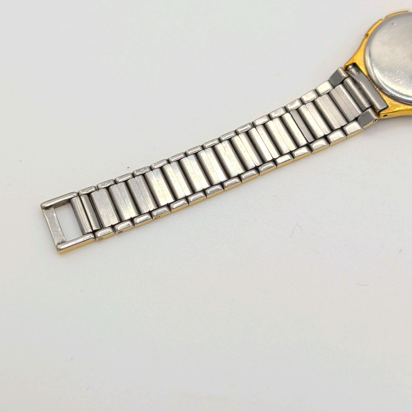 Yves Saint Laurent YSL Vintage Quartz Watch Two Tone Date Japan Gold & Silver