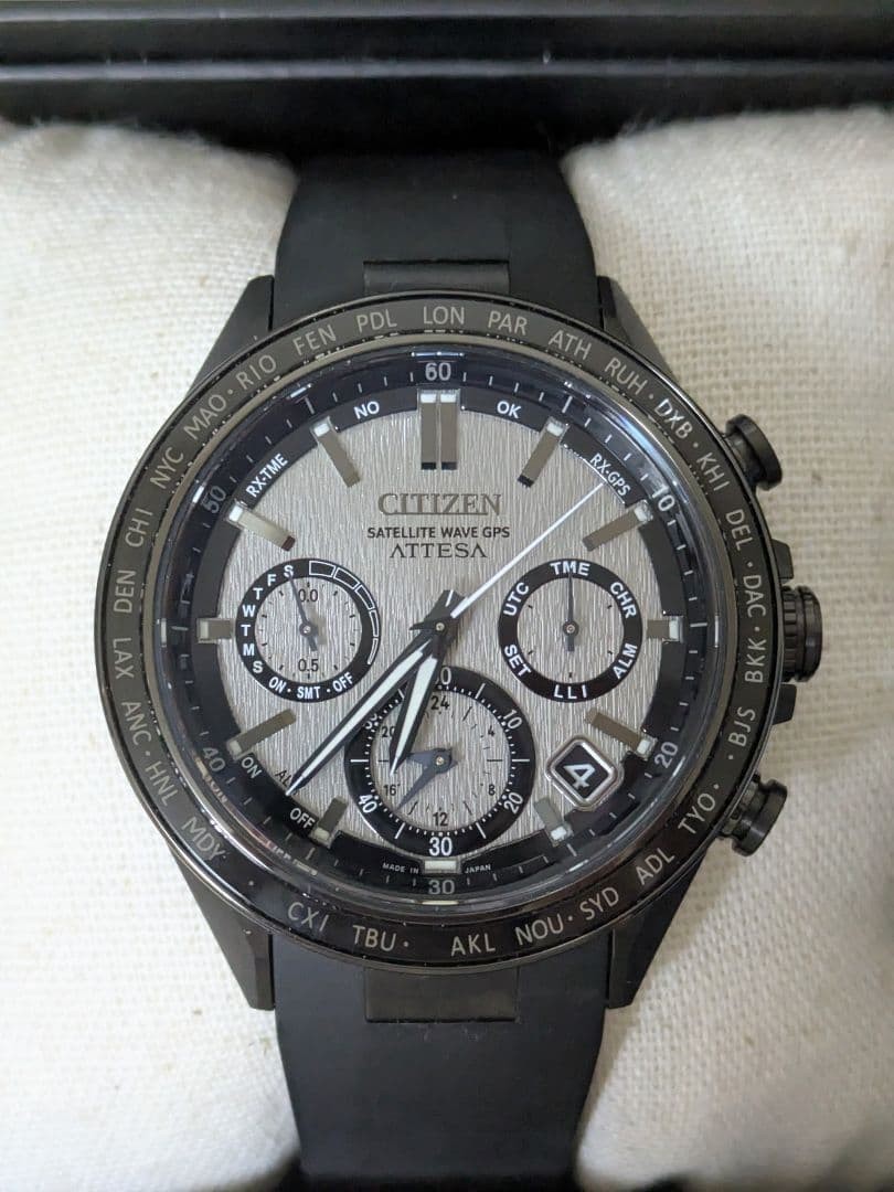 Citizen Attessa CC4055-14H GPS Solar Titanium Watch, Near Mint