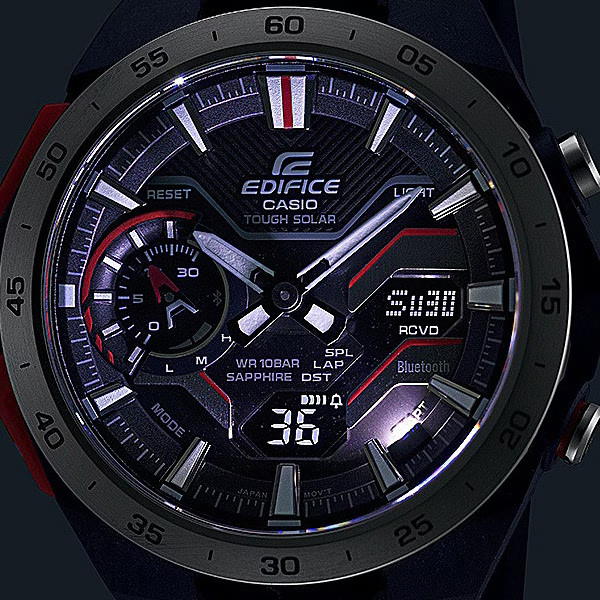 Casio EDIFICE ECB-2200YP-1AJF Windflow Digital Analog Men’s Rubber Band Watch