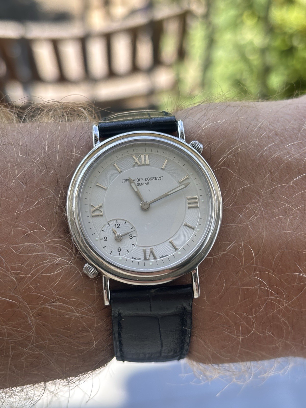 Frédérique Constant Dual Time, GMT, Quartz Watch, Neo-vintage, FC-205X35/6, 36mm