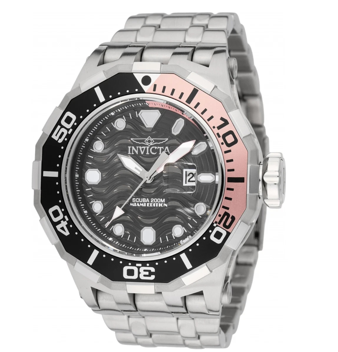 Invicta Pro Diver Wave Scuba Miami Edition Men’s 52mm 200M Quartz Watch- 48515