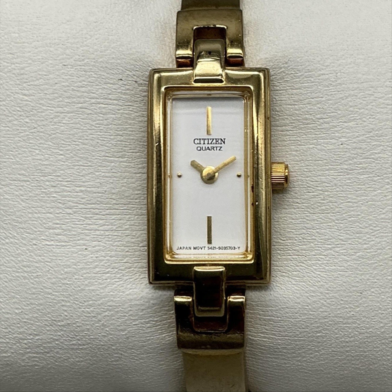 Citizen Womens Watch 13mm Gold Tone 5421-S005865 Bracelet New Battery 5.5″