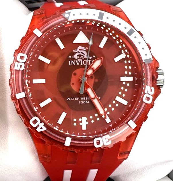 Invicta Subaqua Men’s Watch – 44mm, Red New In Box (69450)