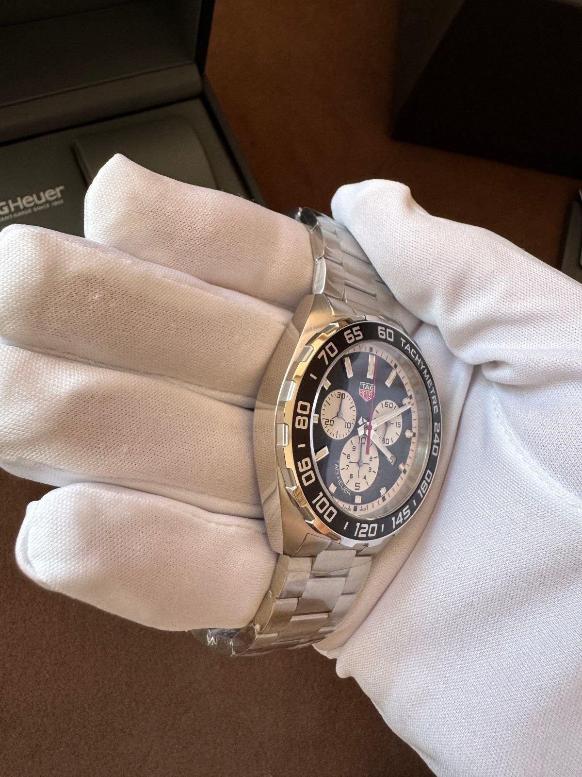 TAG Heuer Formula 1 Chronograph Black White Quartz Watch Steel CAZ101E.BA0842