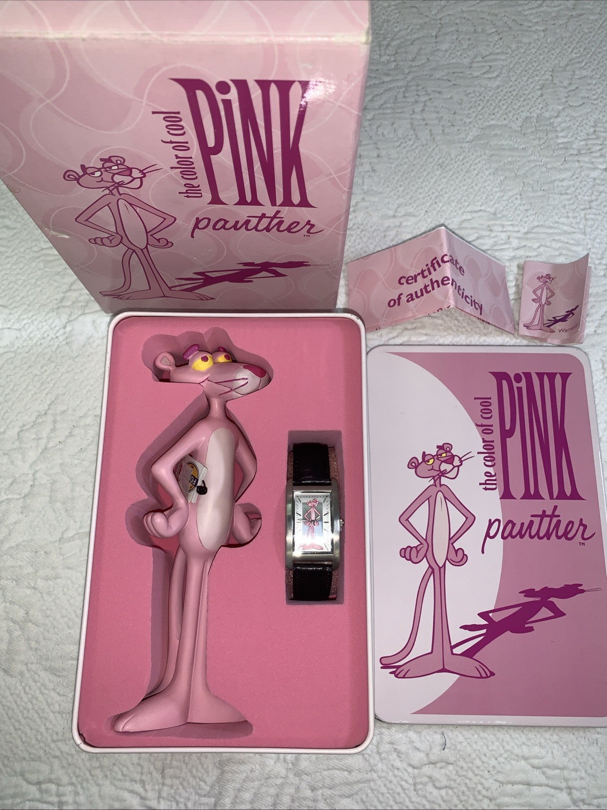 FOSSIL Pink Panther 1998 Watch & Figurine LE #1167 of 5000 Box Limited Edition