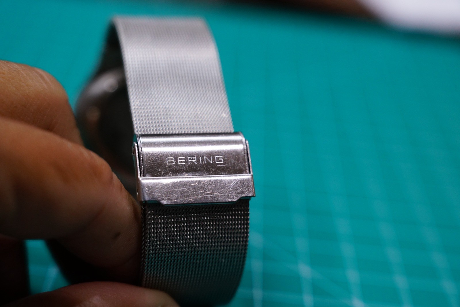 Bering Time – Mens Brushed Silver Solar Watch w/ Sapphire Crystal 14440-002