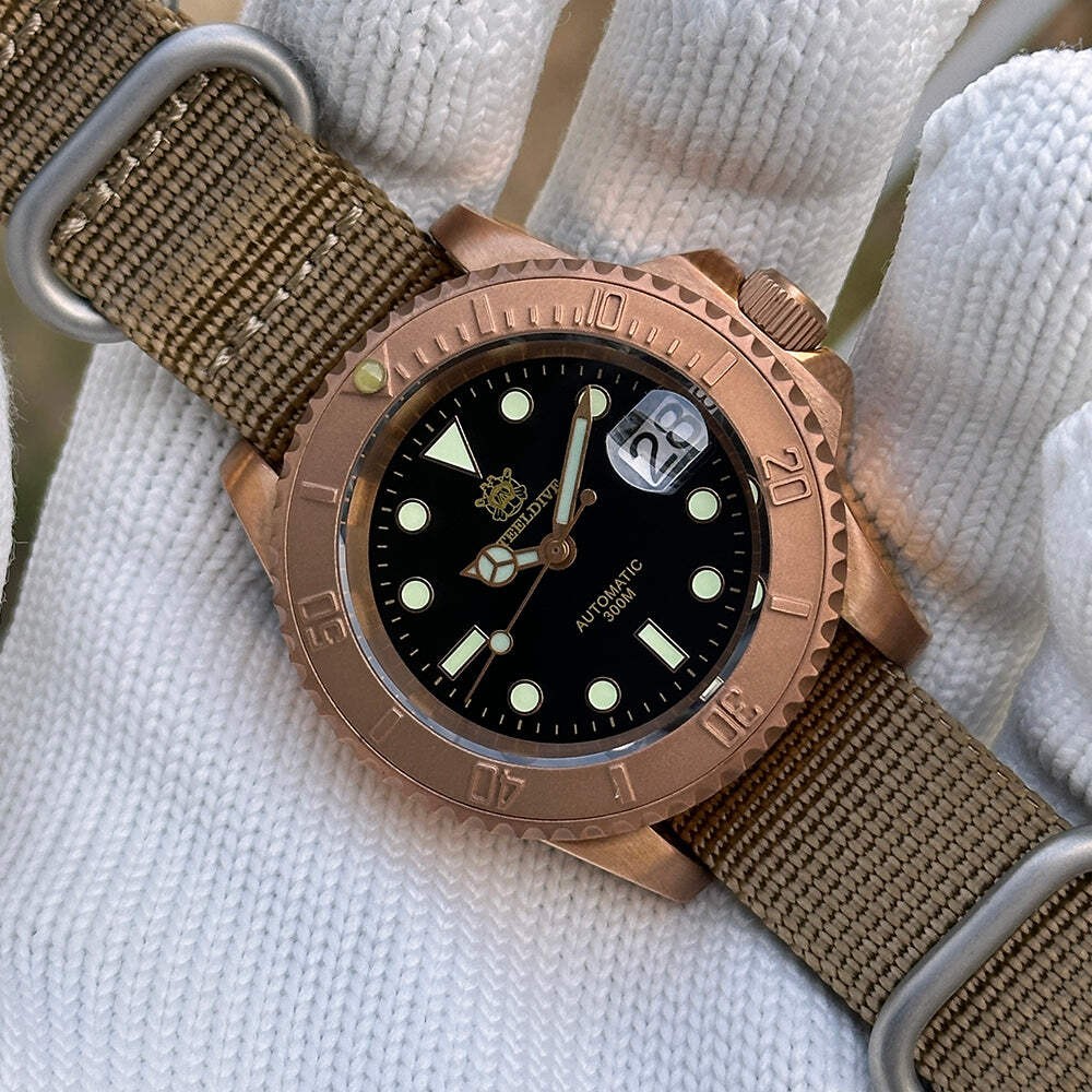 STEELDIVE SD1953S — Solid Bronze 40.5MM 300M NH35 Automatic Dive Watch