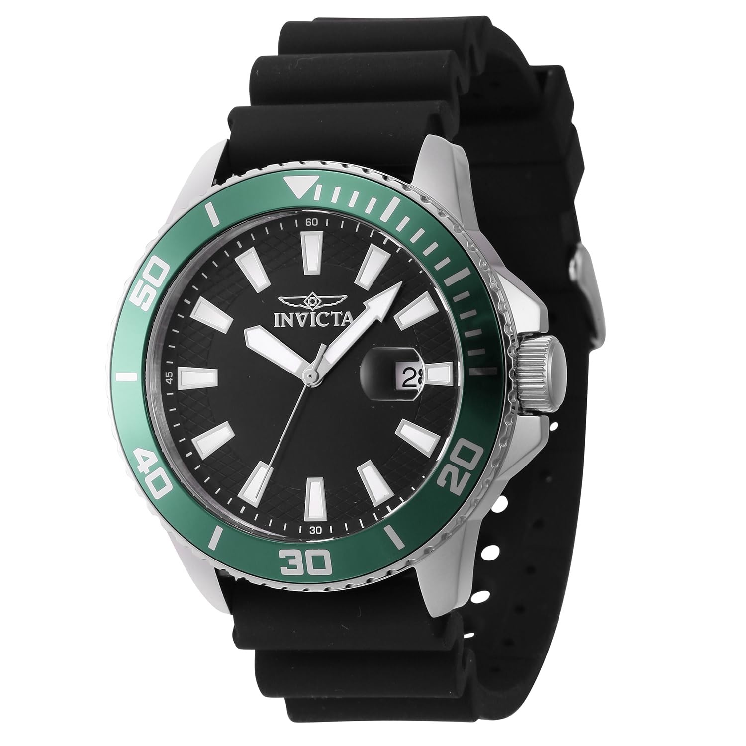 Invicta Pro Diver 46088 Mens 48mm Black Dial Quartz Stainless Steel Watch
