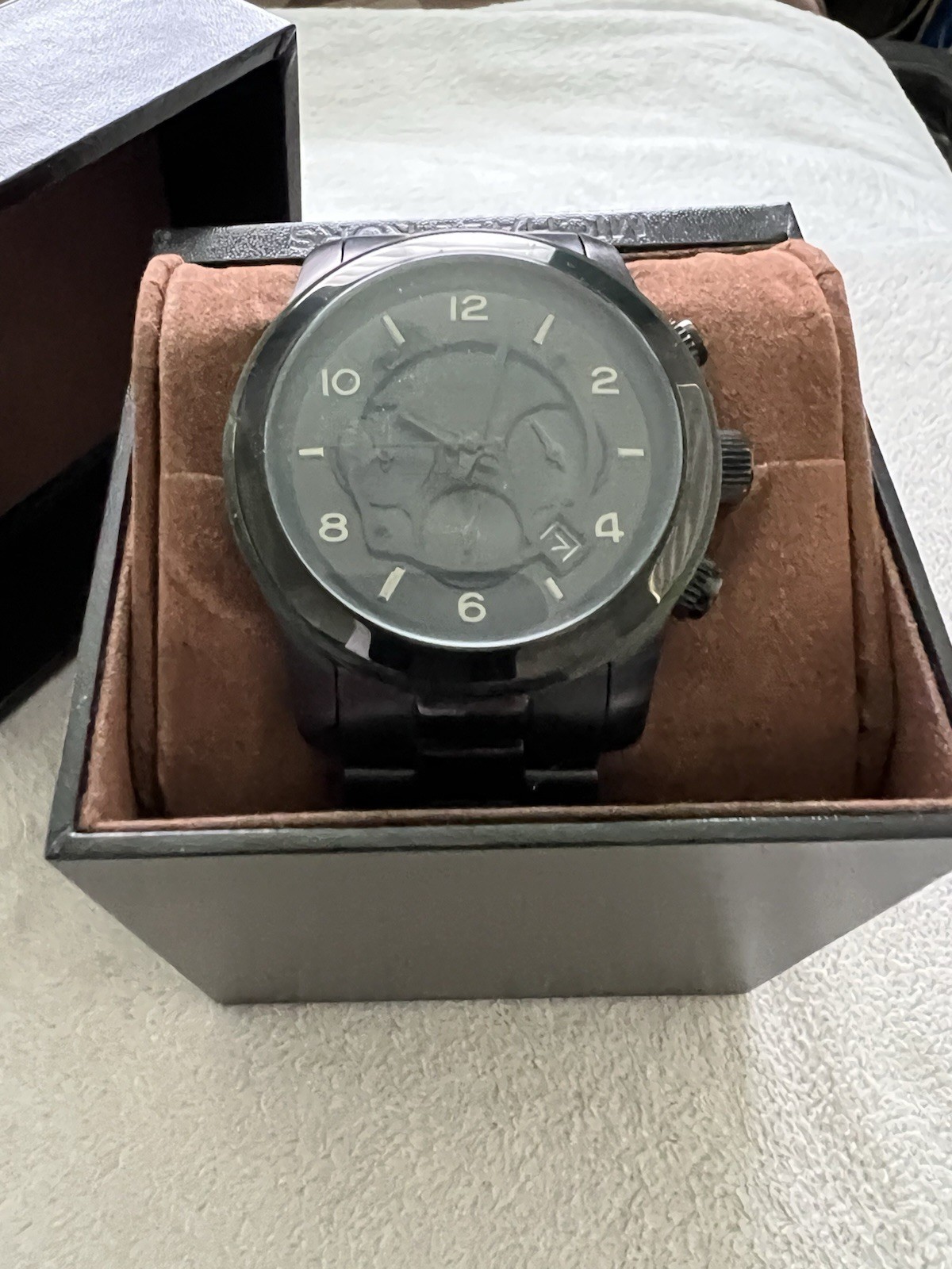Michael Kors MK-8157 Black Dial Bracelet Quartz Date 10 ATM W/Box