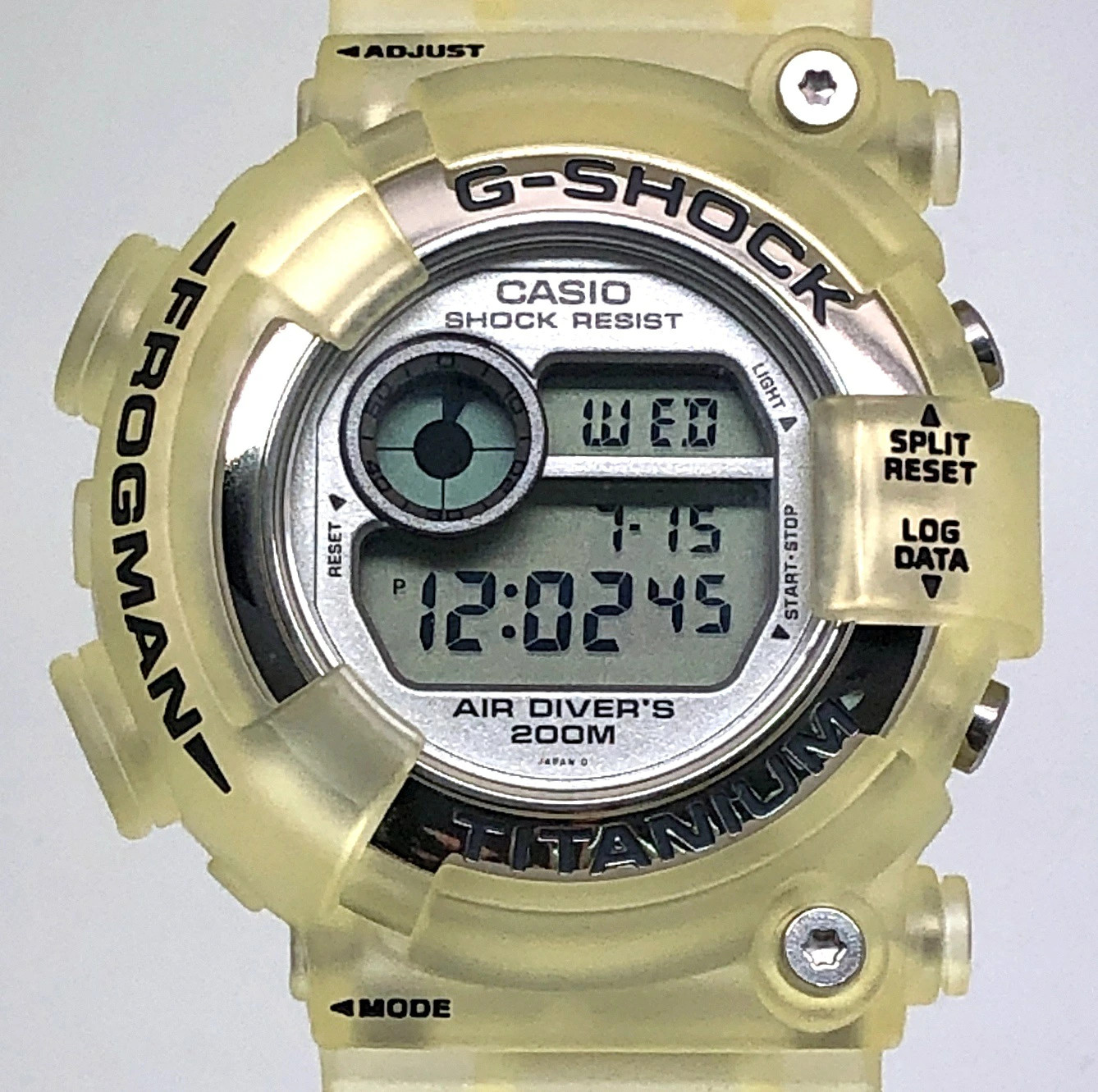 G SHOCK G Shock CASIO Watch DW 8201WC 8T FROGMAN WCCS Frogman Titanium Wte Skele