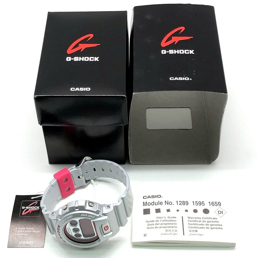 G SHOCK DW 6900CB 8 Crazy Colors Silver x Pink Mirror Dial Inverted Released in