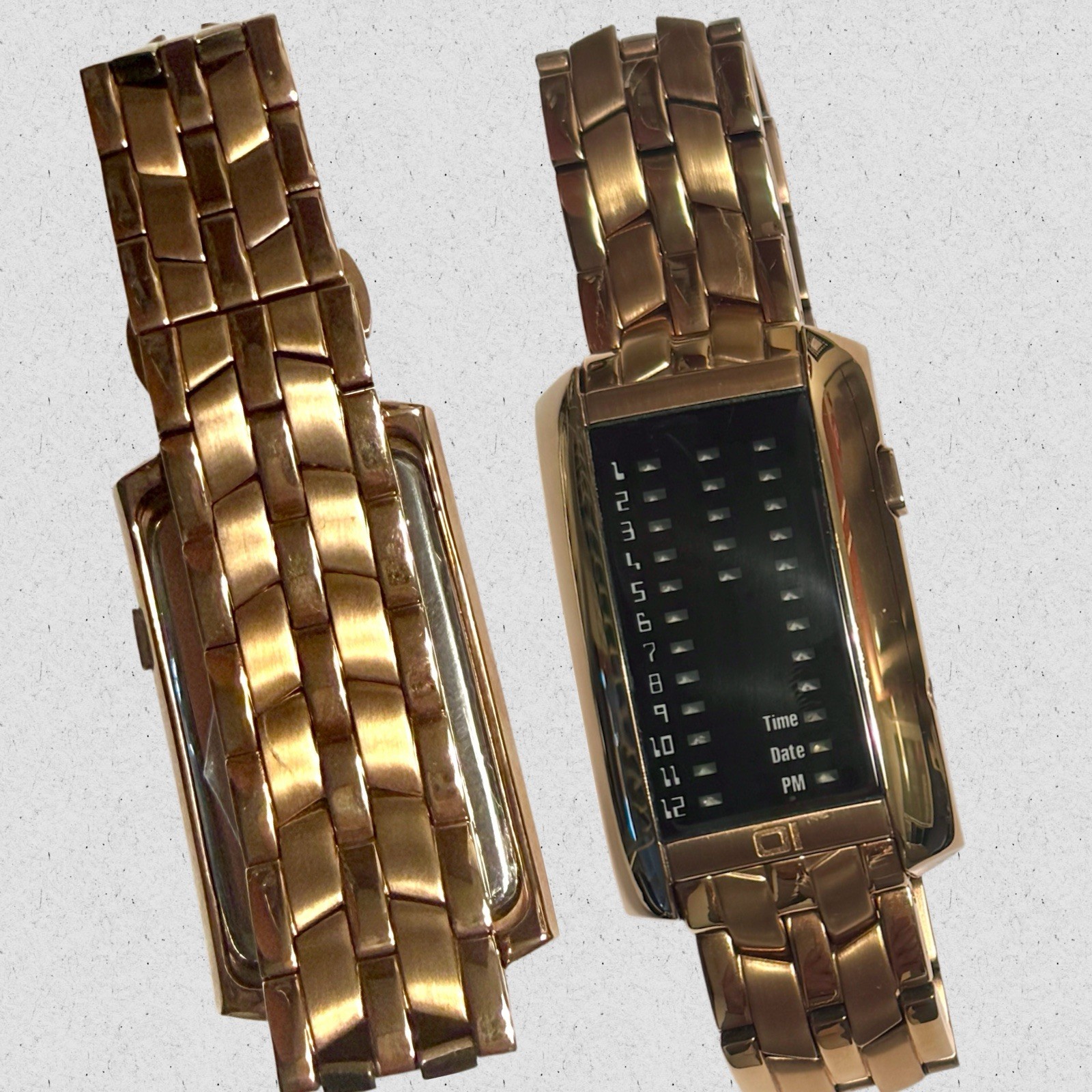 IBIZA RIDE II Binary Time Date/Day | Rosetone W31mm x L52mm Digital Quartz Watch
