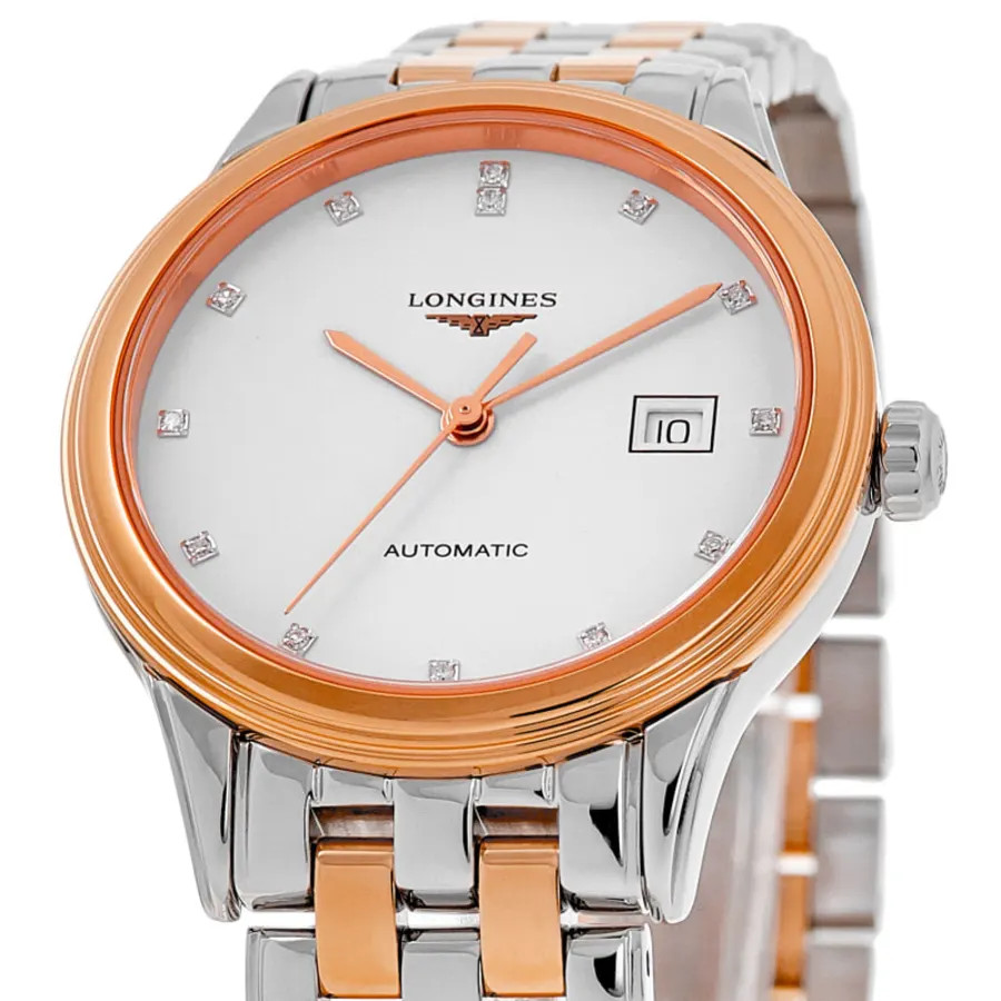 New Longines Flagship Automatic 30mm White Diamond Women’s Watch L4.374.3.99.7