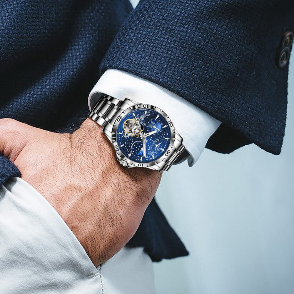 AILANG High Grade Business Sapphire Glass Tourbillon Automatic Mechanical Watch