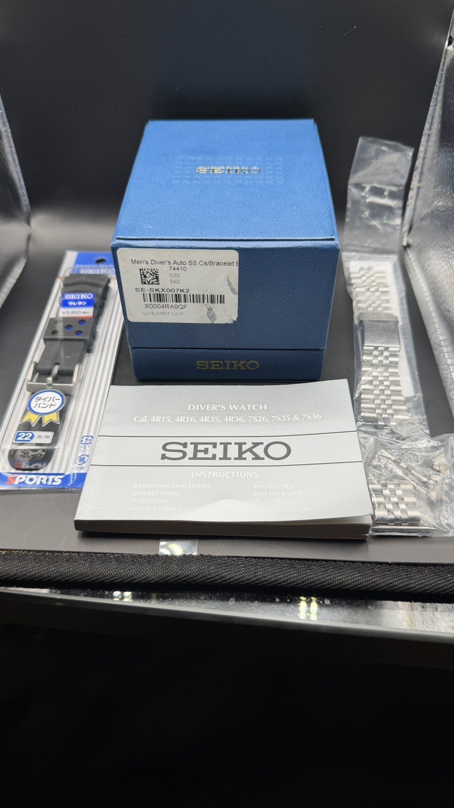 All Original Seiko SKX007K2. Box/Papers. Just Serviced + New OEM BAND + BRACELET