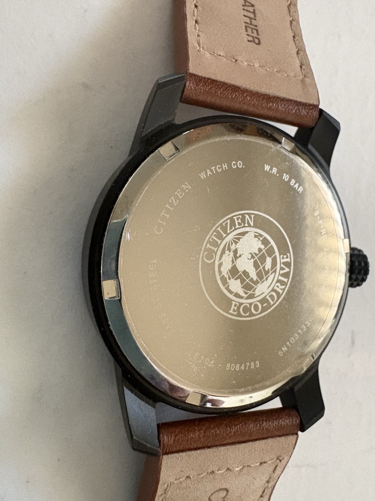 Citizen Eco‑Drive 101 Men’s Watch Black Dial-Orange Numerals– Running, Excellent