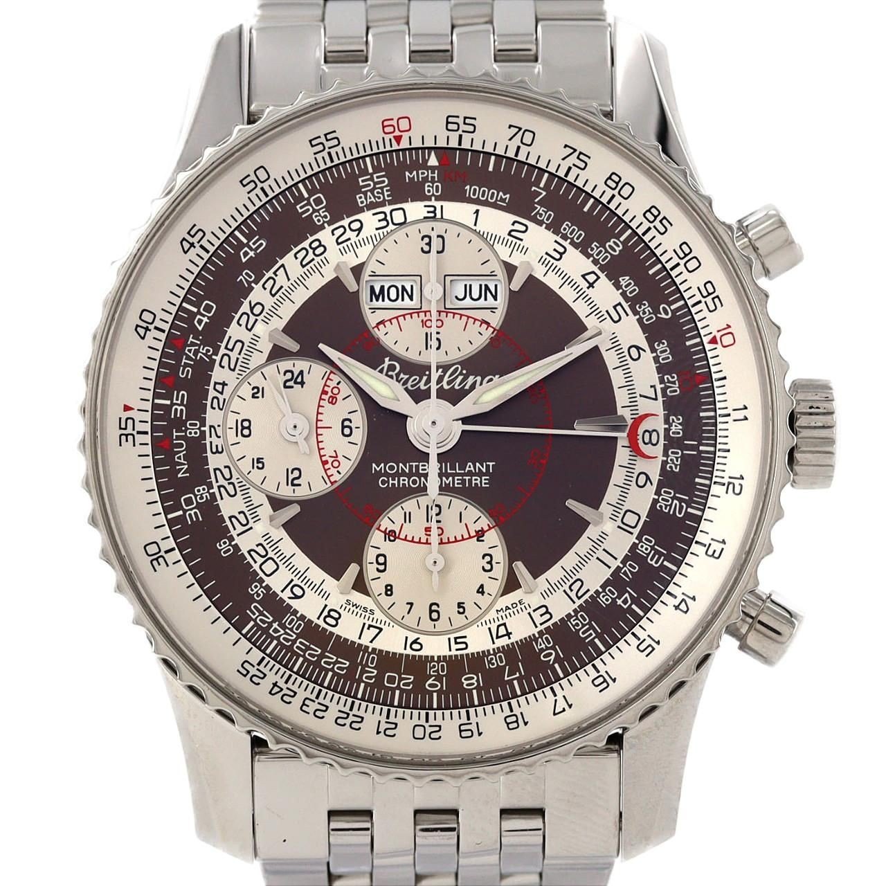 Breitling Montbrilland Datora A21330 SS Automatic Watch Used