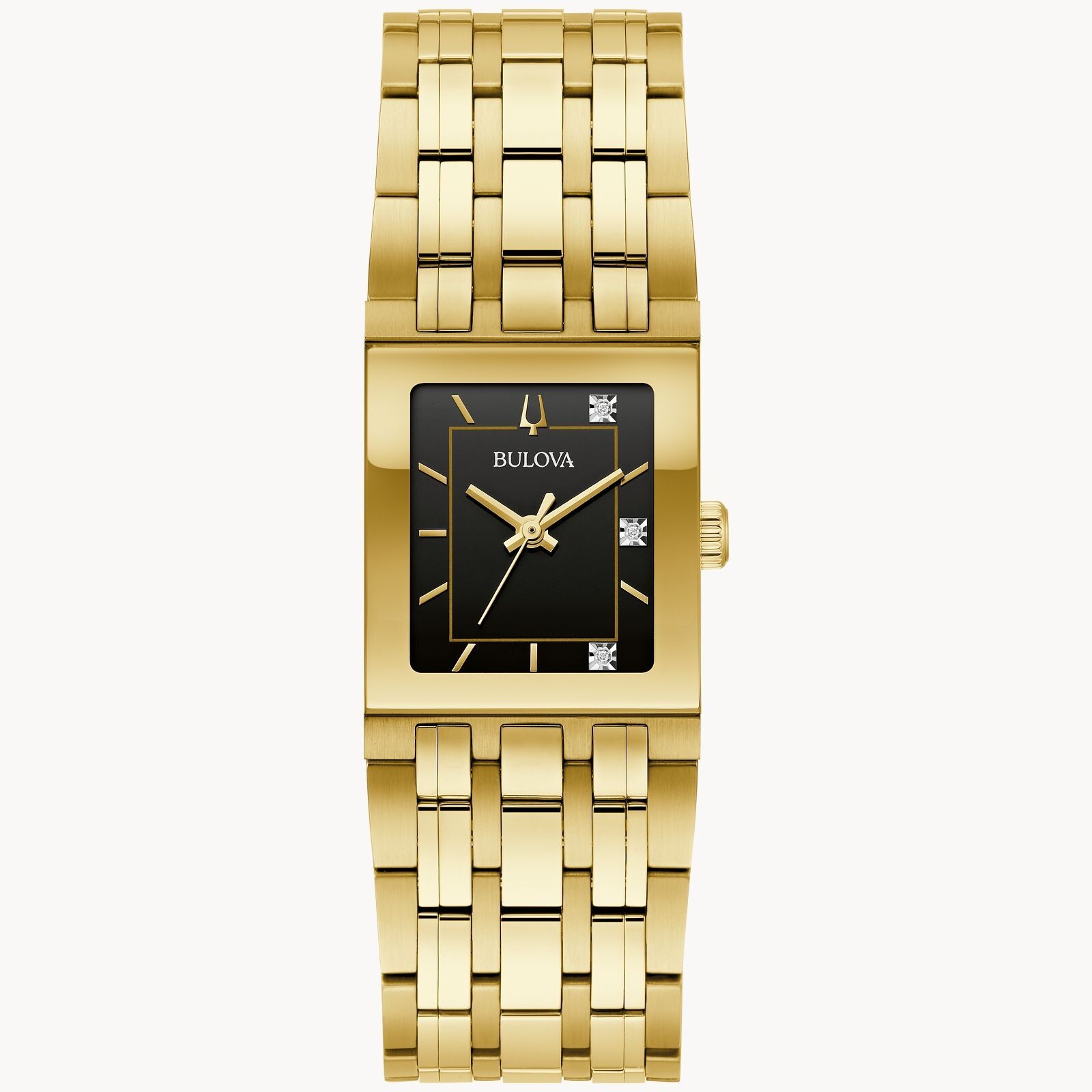 Bulova Women’s Modern Quartz Gemmed Gold Stainless Steel Watch 21 MM 97P167