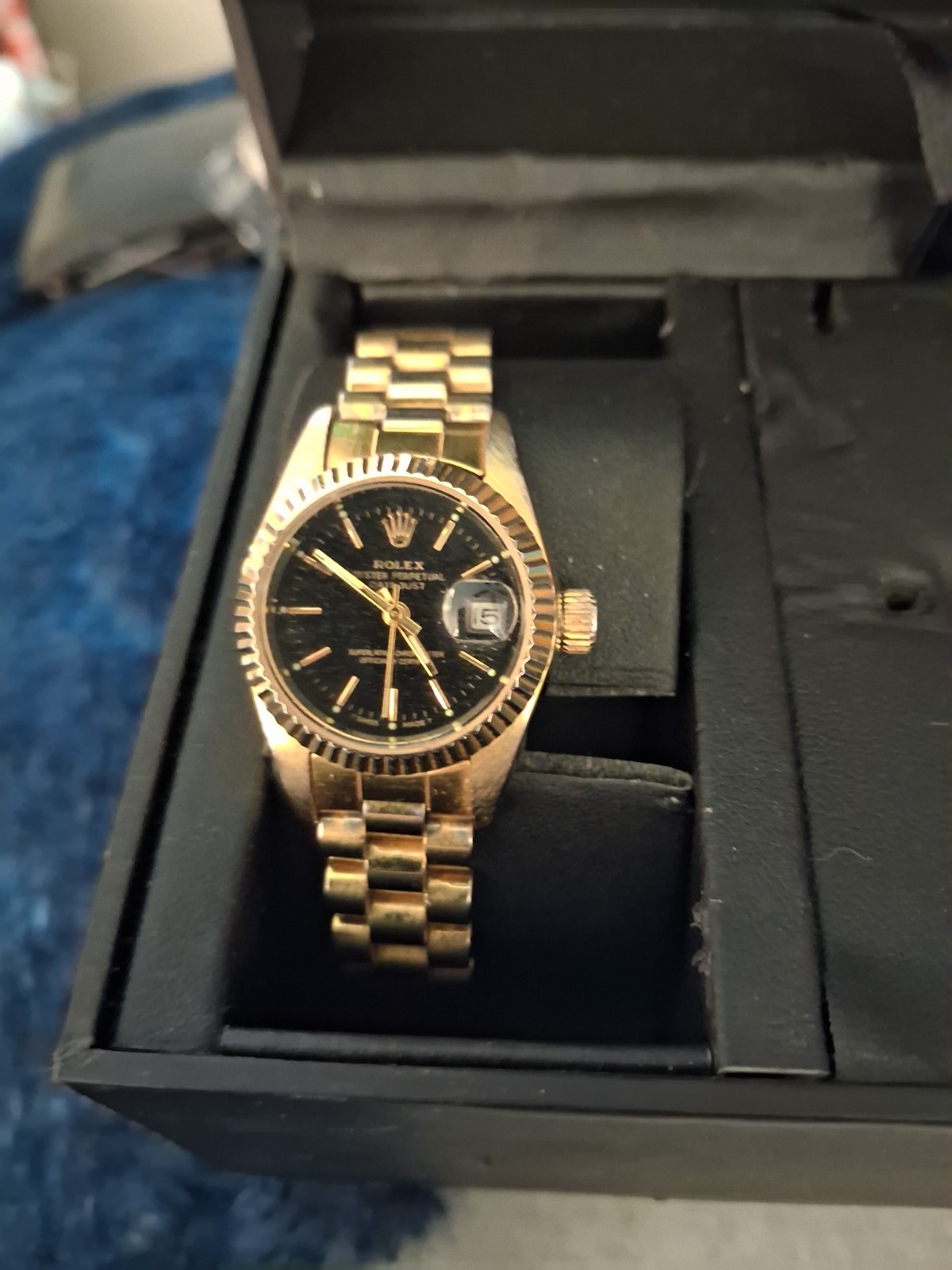 Presidential Rolex Datejust 69178 Watch 26mm Black Index Dial 18K Yellow Gold