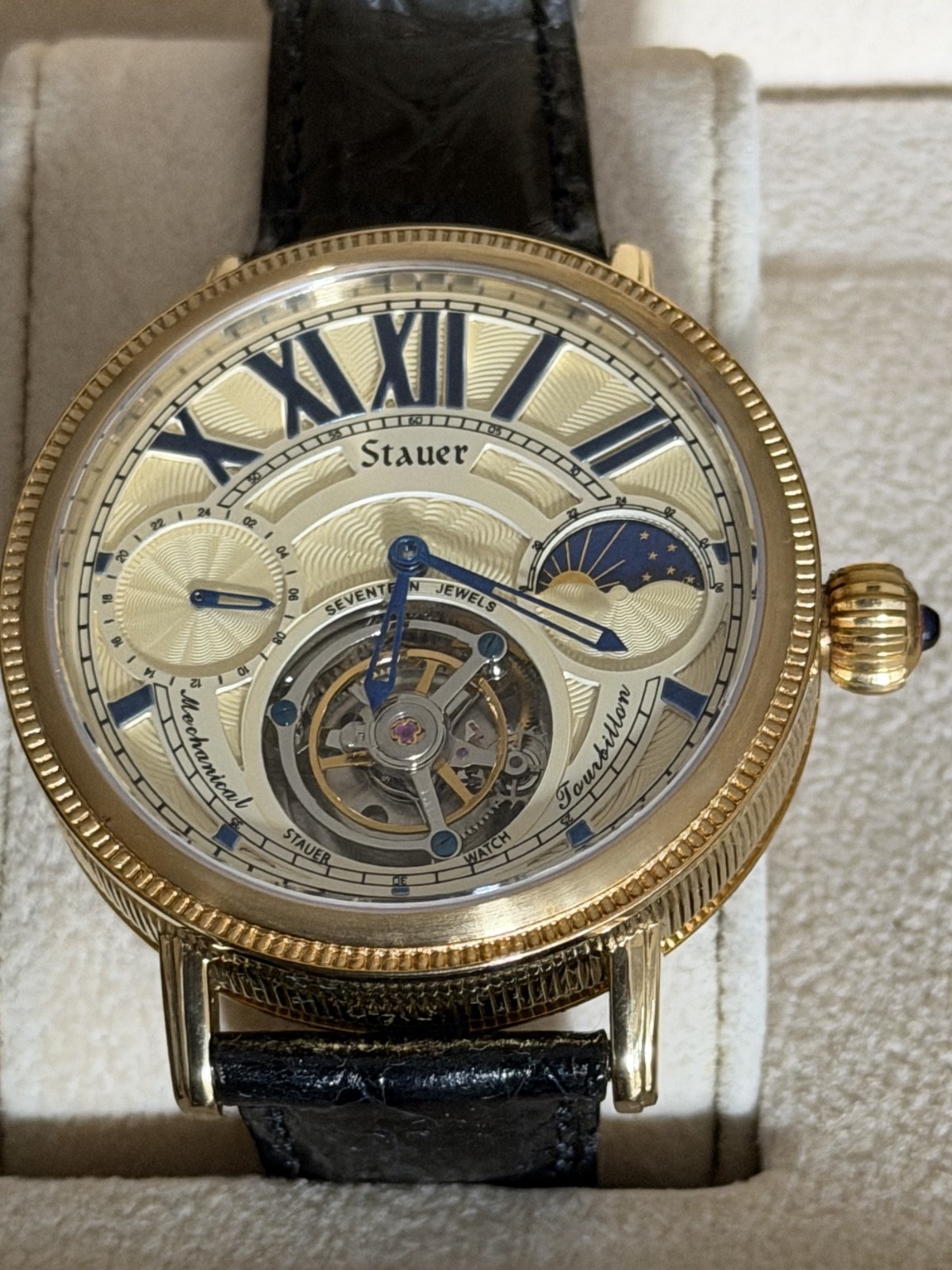 STAUER BRAVURA TOURBILLON M. 18758 MECHANICAL MEN’S WATCH NEW/OLD STOCK