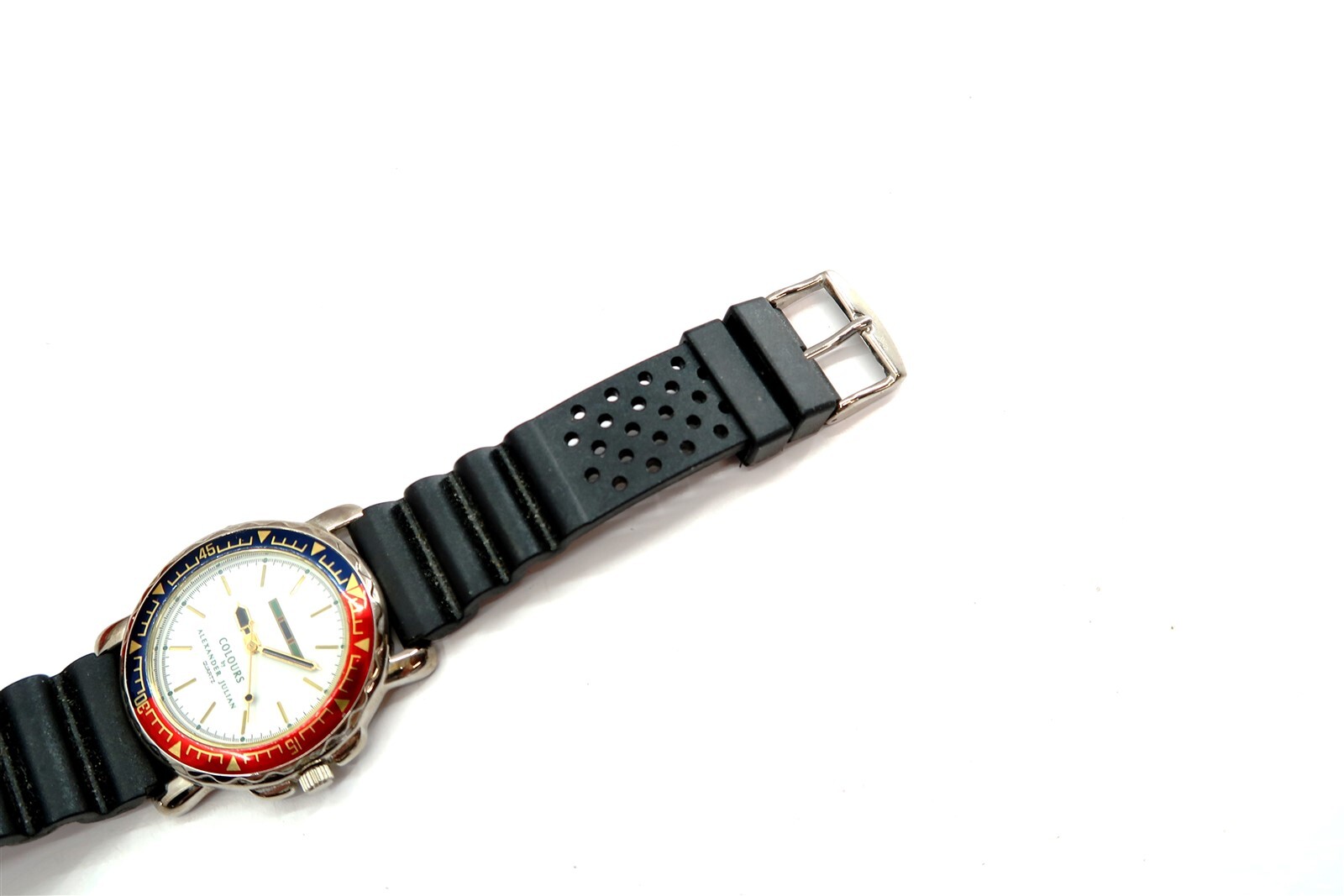 COLOURS by ALEXANDER JULIAN Mens Quartz Watch 40mm Case NEW BATTERY WORKS GREAT
