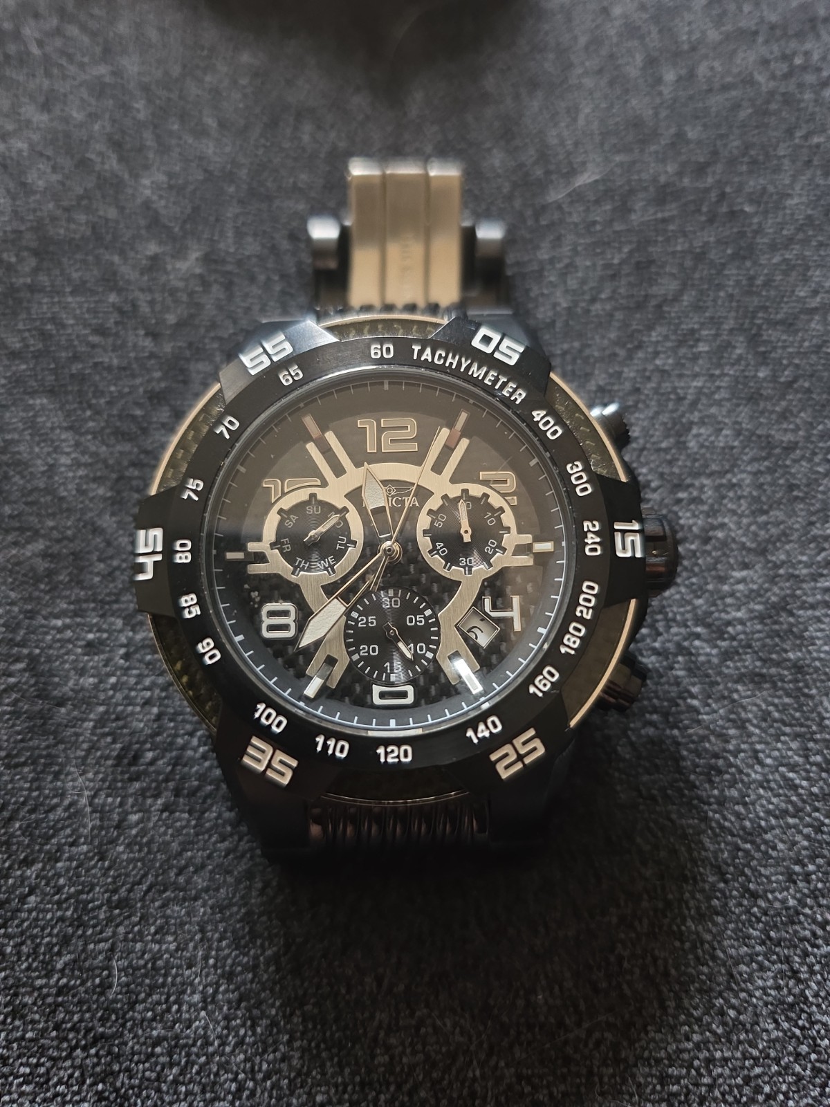 Invicta Men’s Speedway Gained Momentum Black Dial Stainless Steel