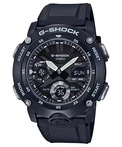 Casio G-Shock GA-2000S-1A Carbon Core Guard Analog Digital Black 200M New