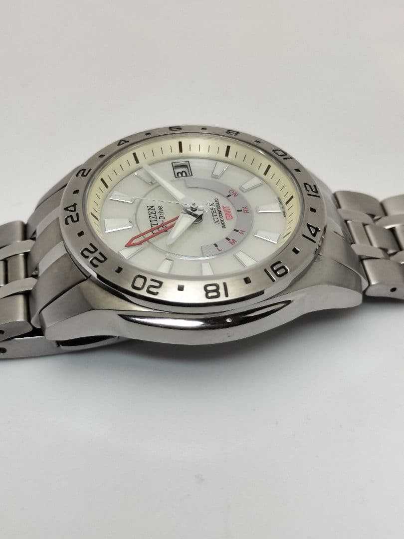 CITIZEN Attesa H116 GMT Radio Solar Watch Box 18.5cm 7.28in Eco-Drive