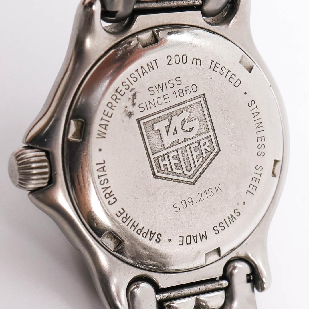 Tag Heuer S99.213K Professional Wristwatch Silver Gray Dial 200M Waterproof