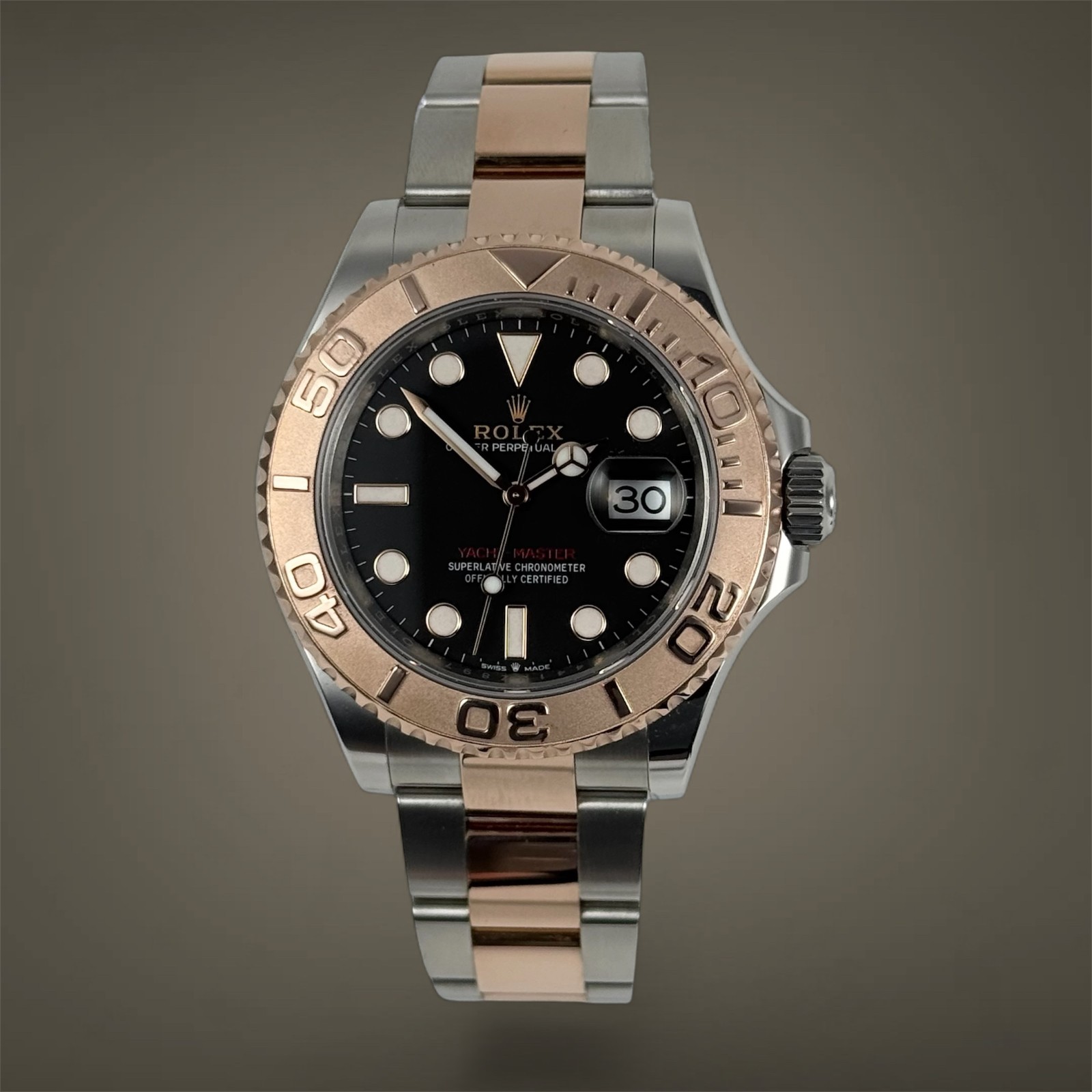 2025 MINT! Rolex Yacht-Master 40mm Two-Tone 18k Rose Gold Steel Black 126621