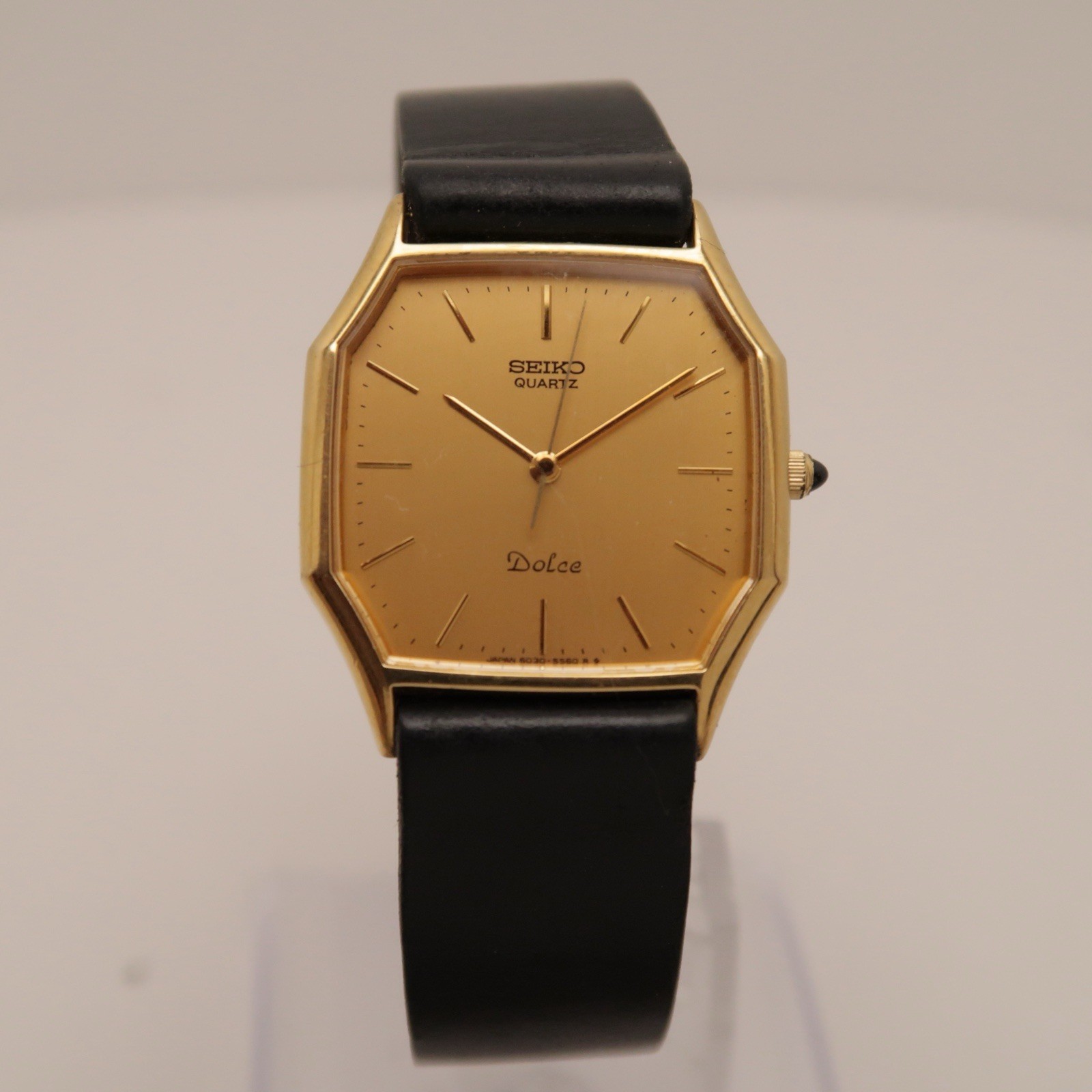 SEIKO Dolce 6030-5500 Hexagon Analog Quartz Men Vintage Watch W323 *SOLD AS IS