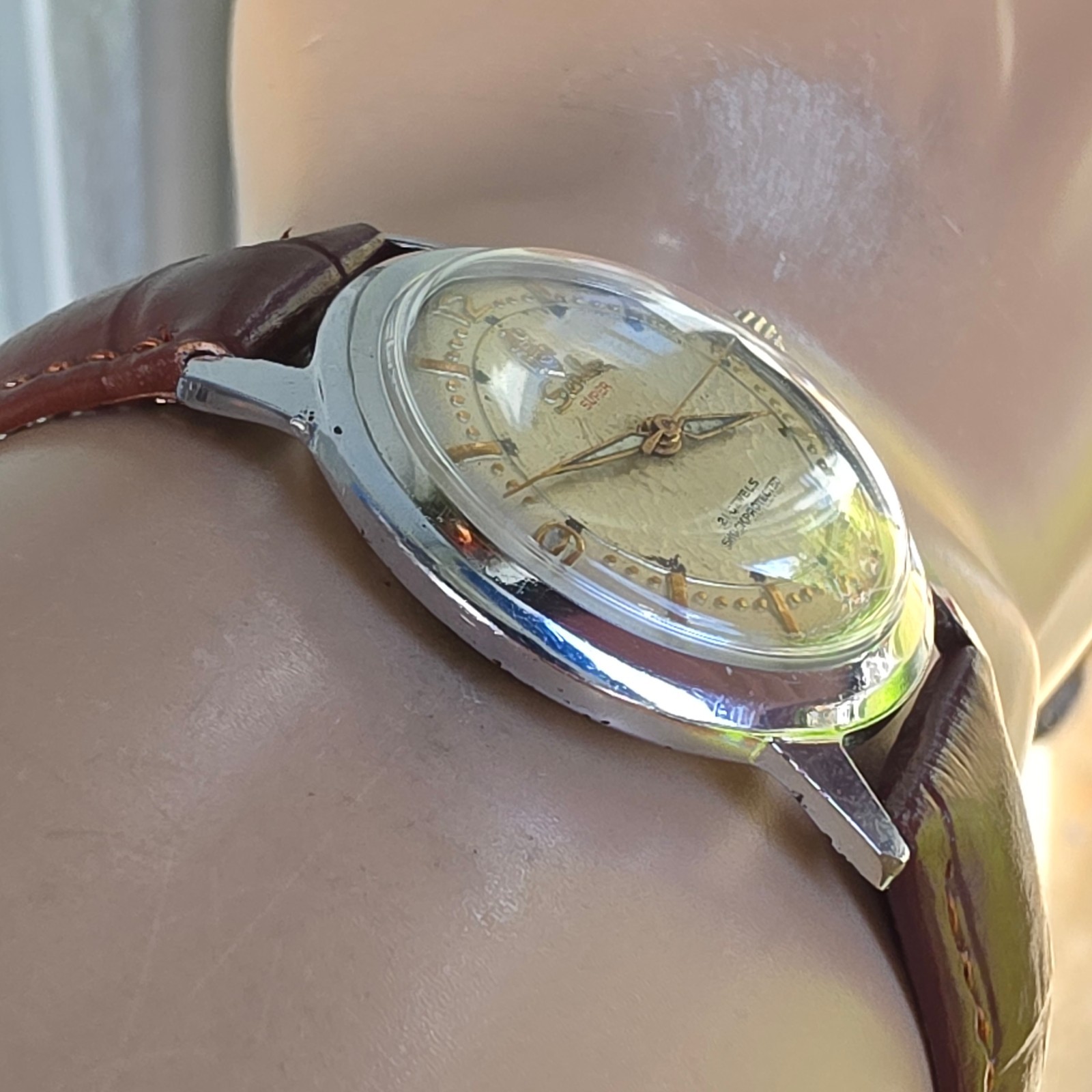 Vintage SANDOZ SUPER men’s manual wind watch 21Jewels swiss made 1960s